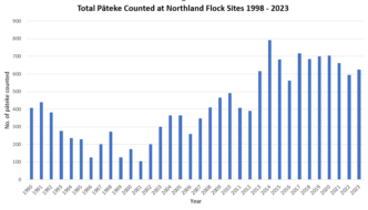 Northland 2023 Pāteke Flock Count Results. Source: DOC