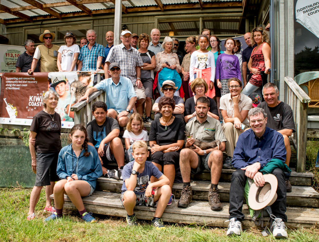 Group photo with Barney the kiwi!