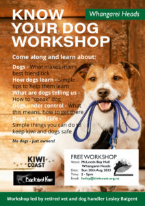 Kiwi Coast Know Your Dog Workshop Whangarei Heads